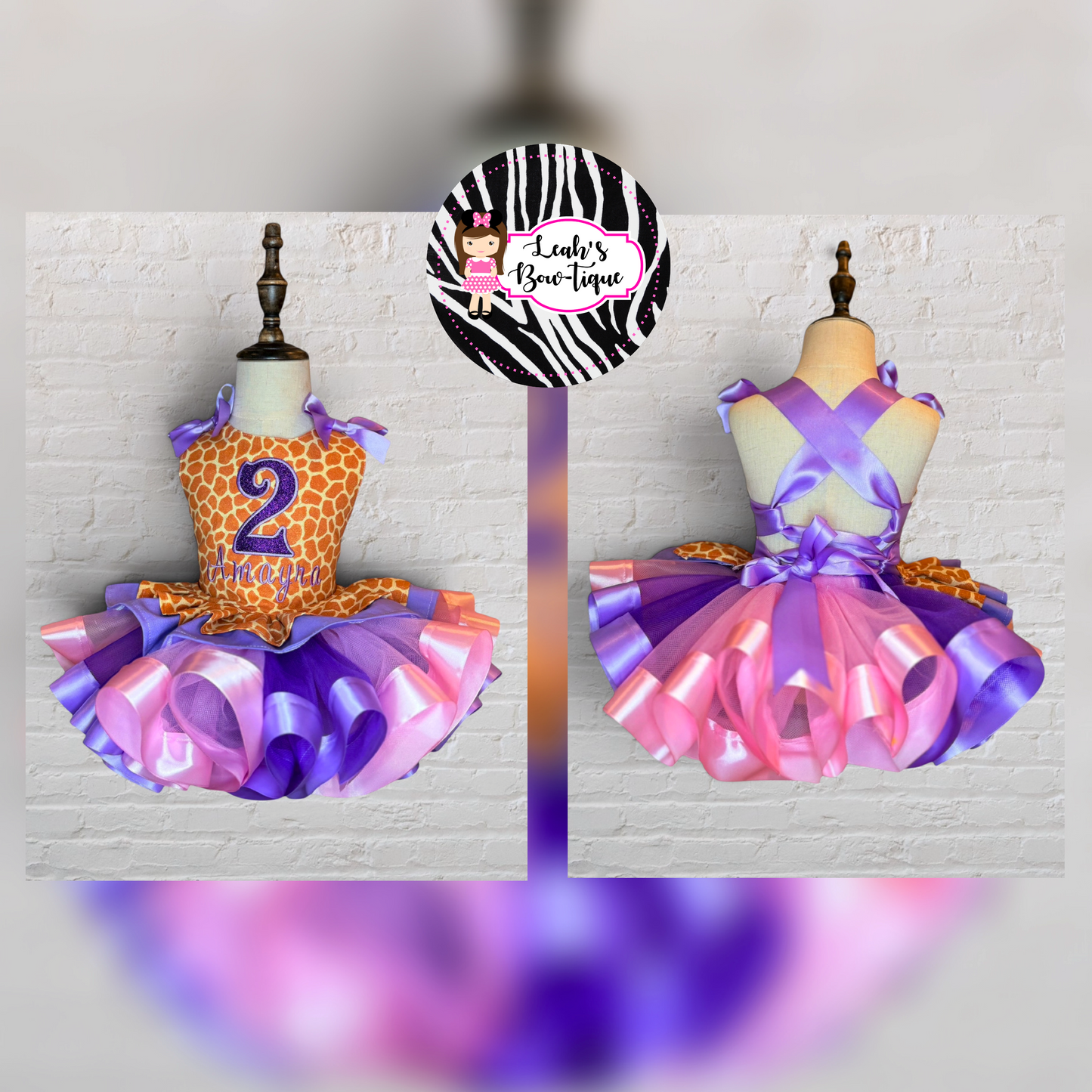 Giraffe Birthday Tutu Set