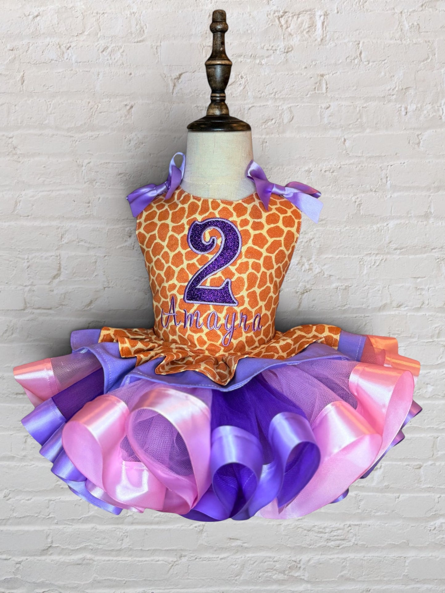 Giraffe Birthday Tutu Set