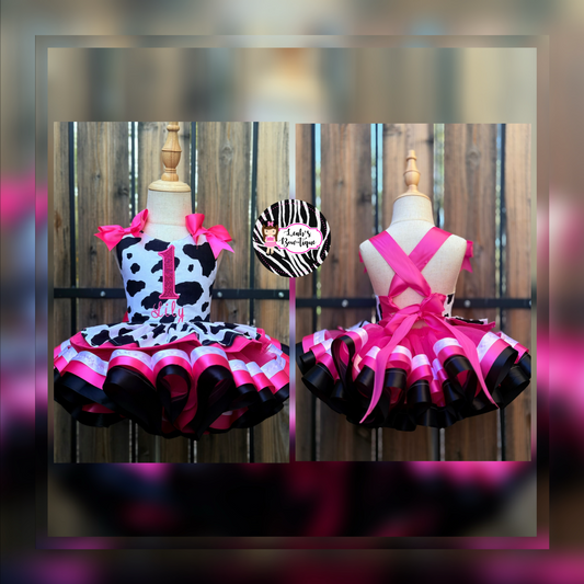 Cow print birthday outfit
